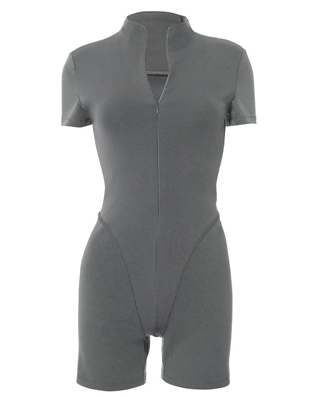 Gray romper on a white background