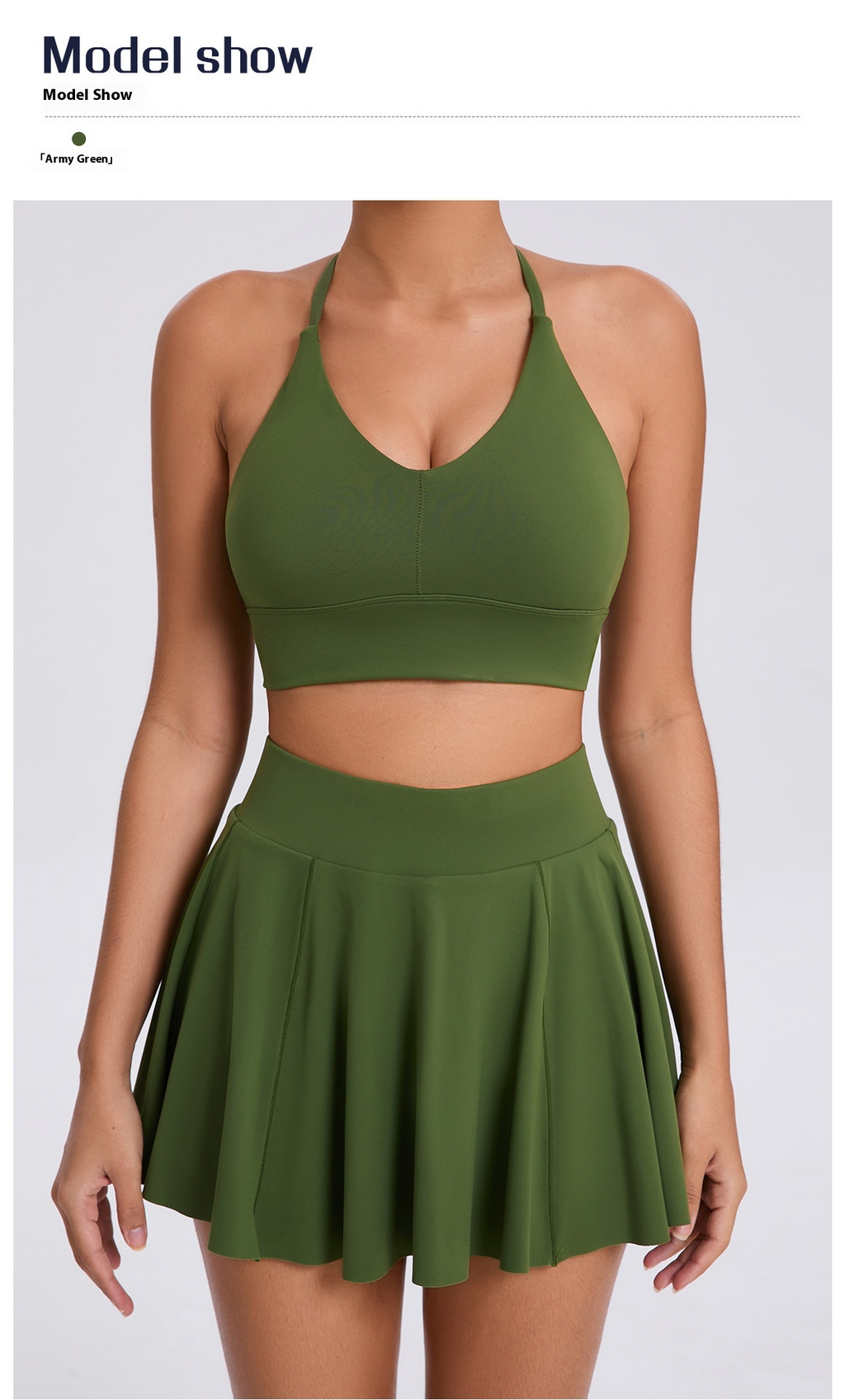 Breathable Bra & Skirt Tennis Set