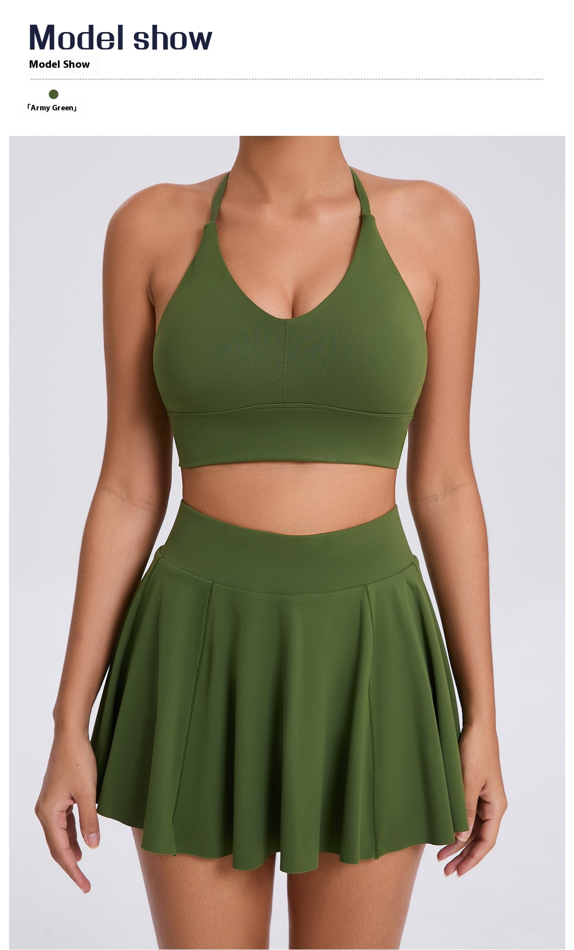 Breathable Bra & Skirt Tennis Set