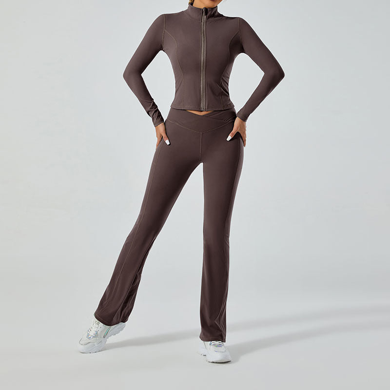 Brushed Beauty Back Exercise Tight Quick-drying Running Outfit