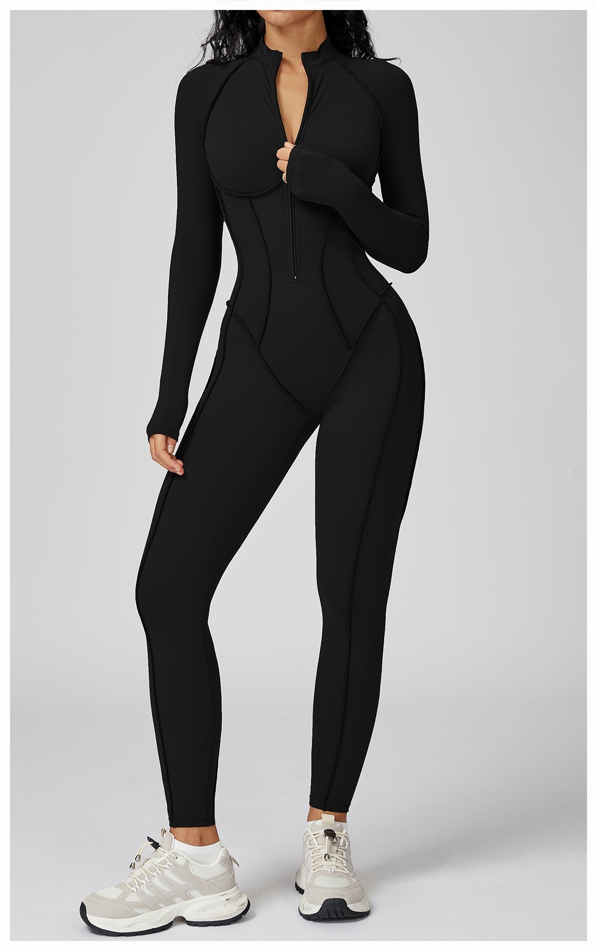 Contrast High-Intensity Sports Bodysuit
