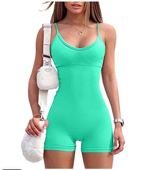 Spaghetti Strap Sports Jumpsuit