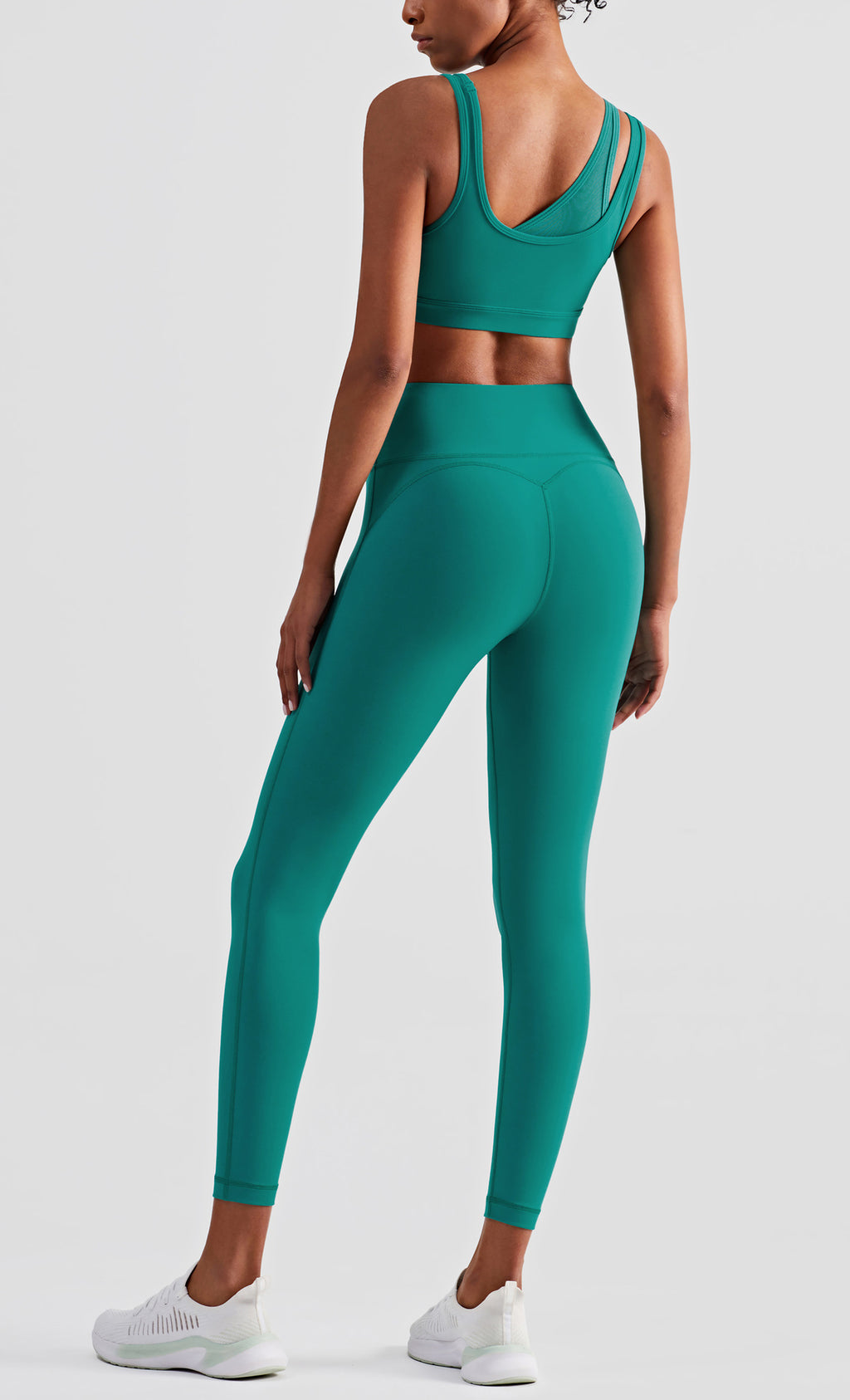 Fake Two-piece Mesh Sports Bra