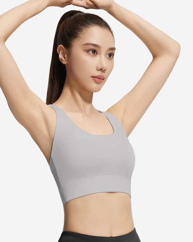 Mesh Cross Back Sports Bra