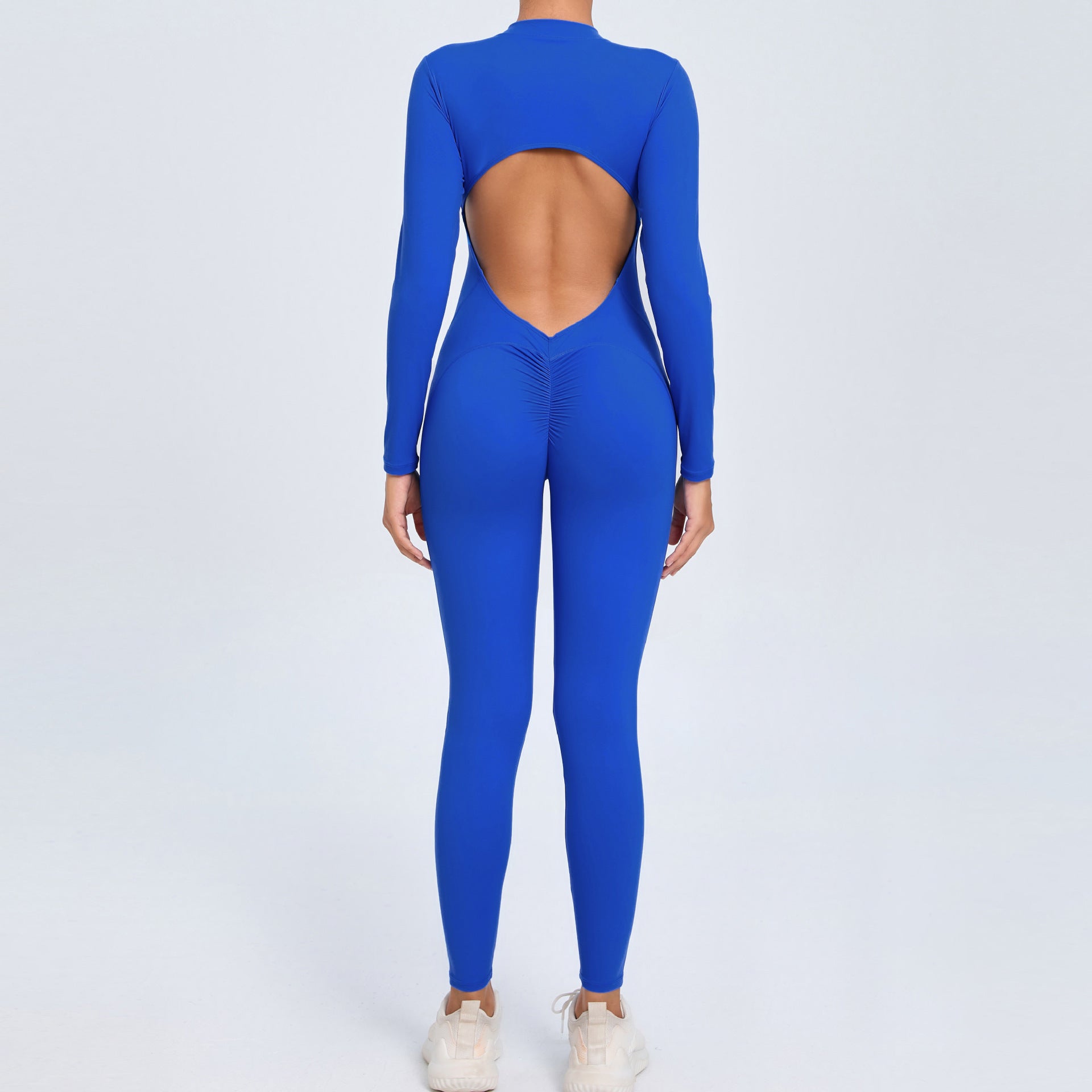 Women’s Backless Long-Sleeve Zipper Bodysuit