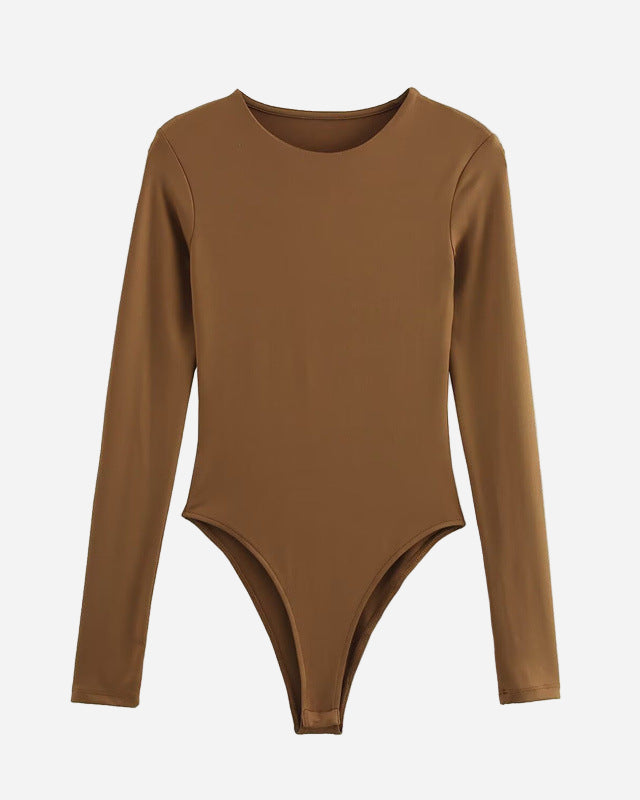 Women's Long-Sleeve Slim Bodysuit
