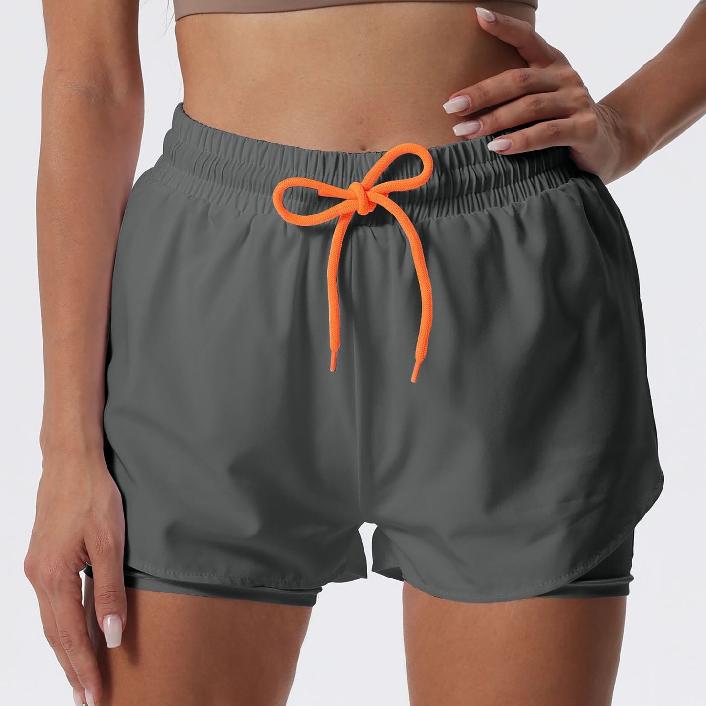 Anti-exposure Yoga Pants Casual Quick-drying Running Breathable Fake Two-piece Fitness Pants