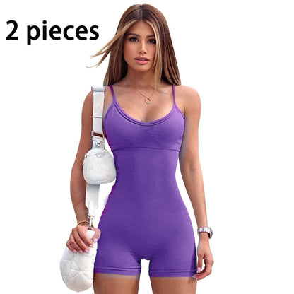Spaghetti Strap Sports Jumpsuit