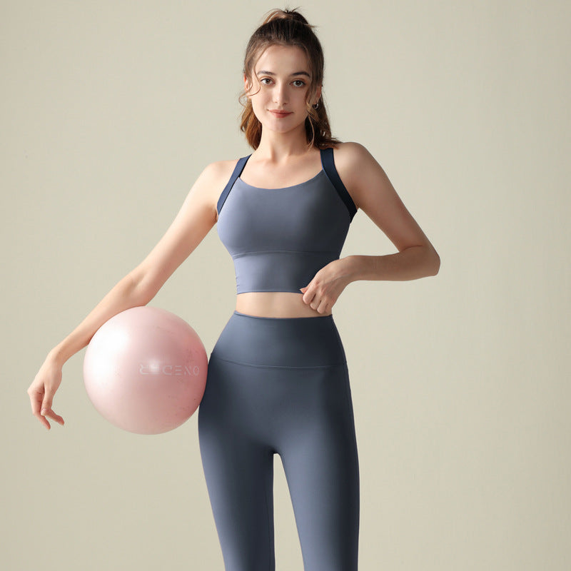 Fixed-Cup Sculpt Sports Bra & Pants Set