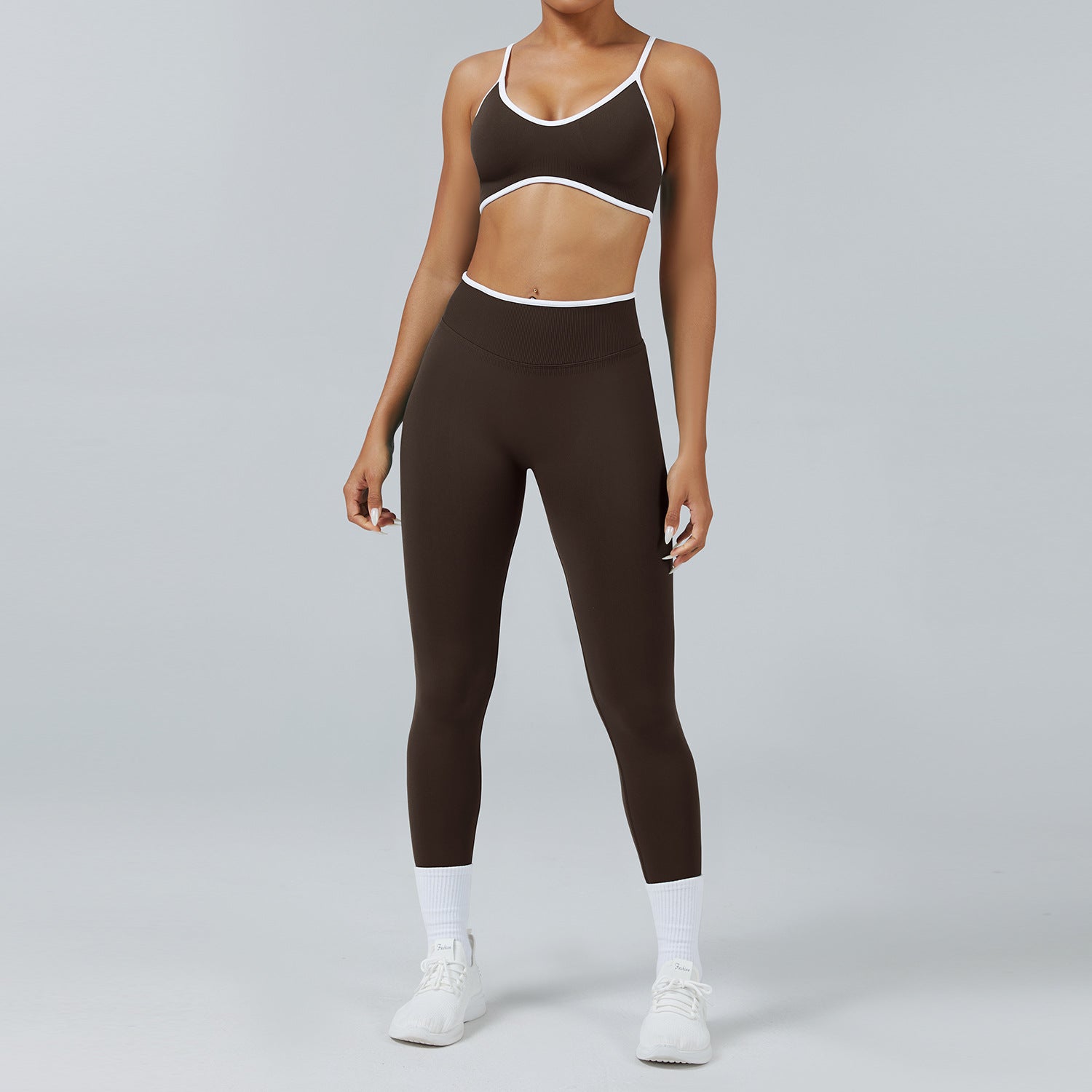 Seamless Back-Support Running Quick-Drying Yoga And Fitness Apparel Set
