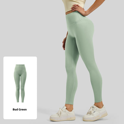No Embarrassment Line Peach Hip Raise Yoga High Waist Belly Contracting Exercise Nude Feel Leggings