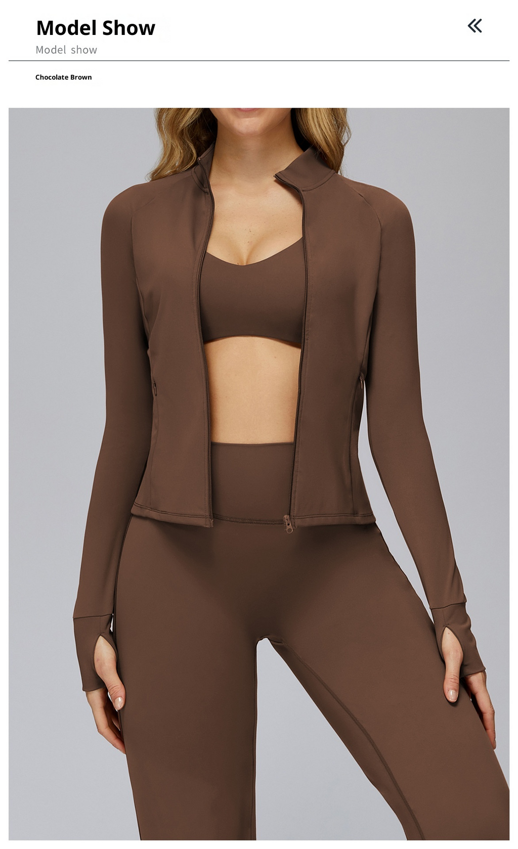 Brushed Zip Yoga Jacket