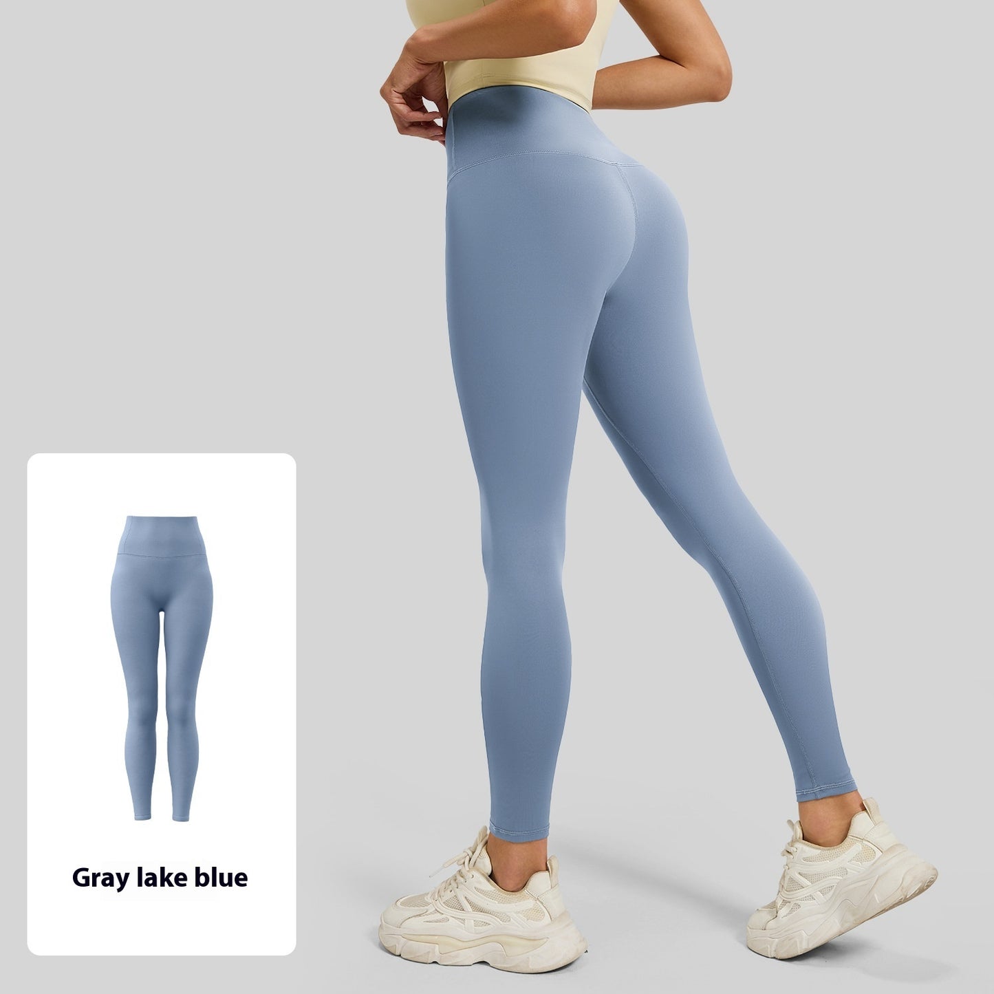 No Embarrassment Line Peach Hip Raise Yoga High Waist Belly Contracting Exercise Nude Feel Leggings