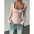 Slim Fit Patchwork Sexy Bodysuit