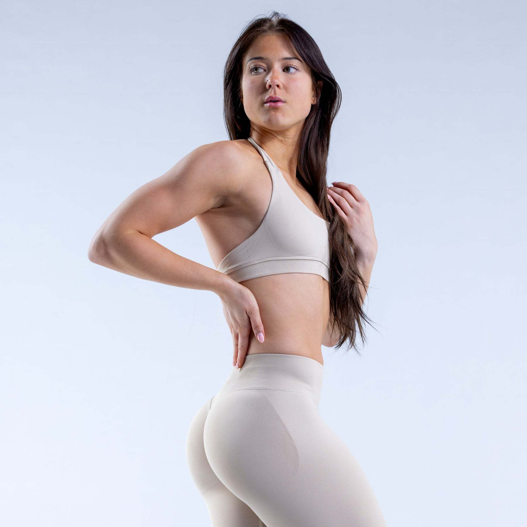 Ultra-Fine Nylon Halter Bra Set