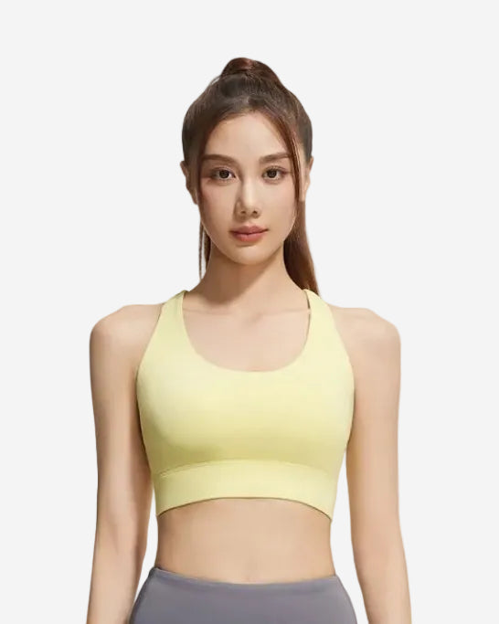 Mesh Cross Back Sports Bra