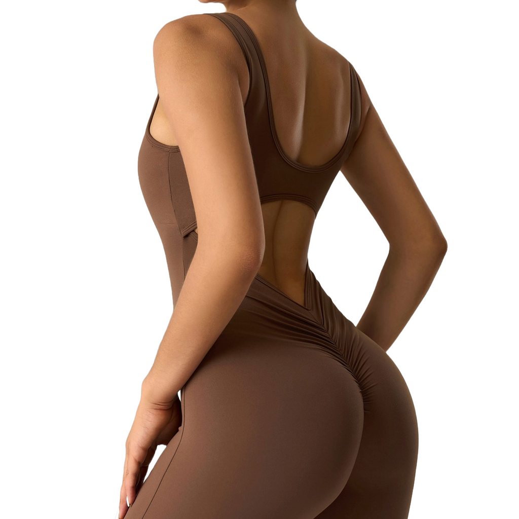 Women's Seamless Sleeveless Flare Jumpsuit