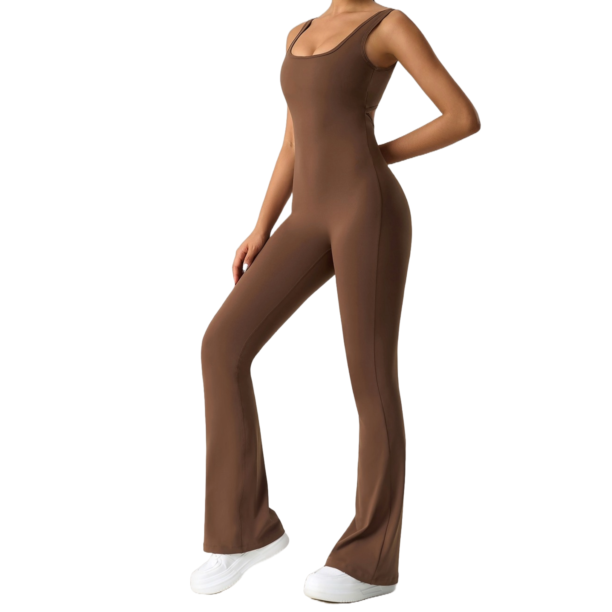 Women's Seamless Sleeveless Flare Jumpsuit